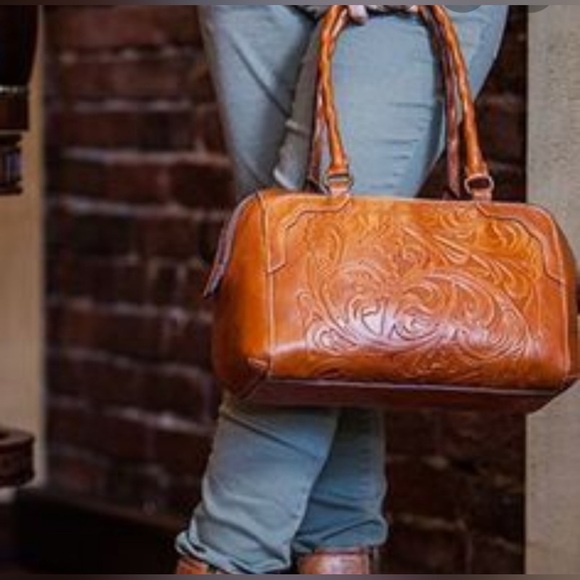 Patricia Nash/ Fabriano/ Tooled Leather / Satchel/ - Picture 1 of 17
